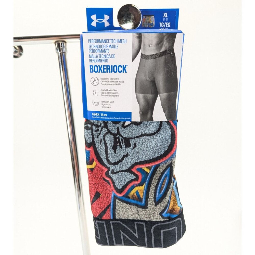 Under Armour BoxerJock 6" Tech Mesh Boxer Briefs Mens Large L XL UA College